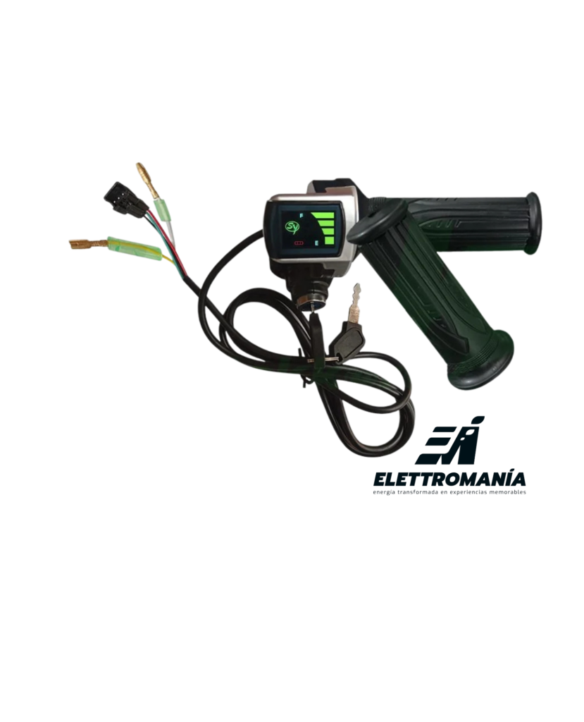 Acelerador Llave y Display 36V, Negro