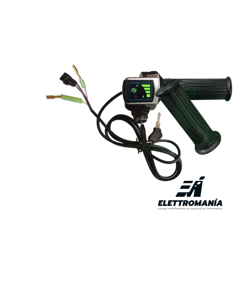 Acelerador Llave y Display 48V, Negro
