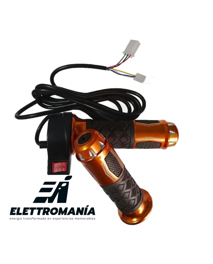Acelerador con botón de 3 velocidades de lujo-2Mts Cable, Naranja
