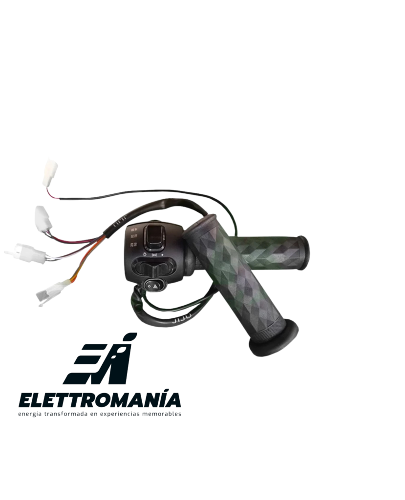 Acelerador con interruptor estacionarias, luces y 3 velocidades